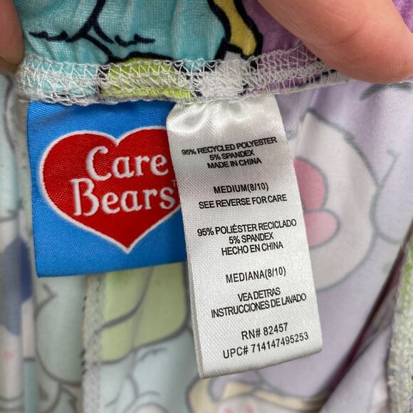 Care Bear Print Pajama Pants Jogger Rainbow Pink Yellow Purple Size Medium 8-10 - Picture 4 of 8